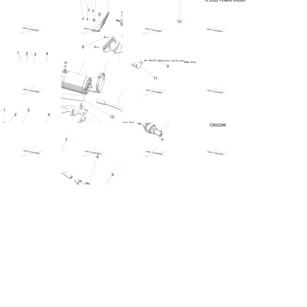 Engine, Starter Motor E.S. Option