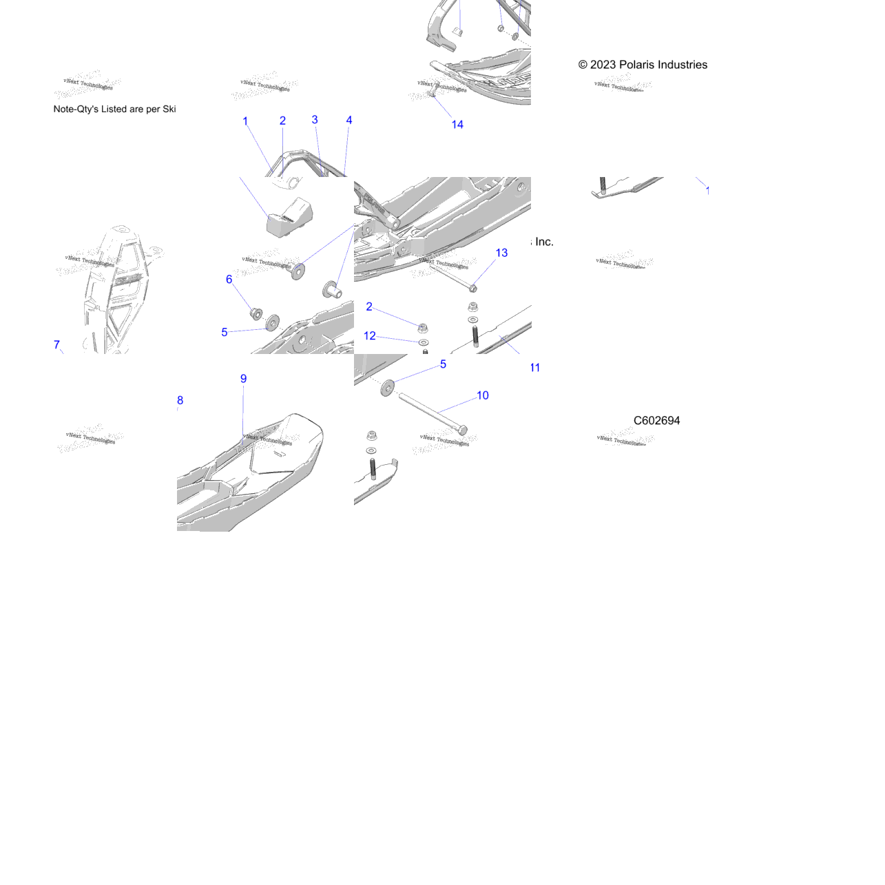 Steering, Ski Asm