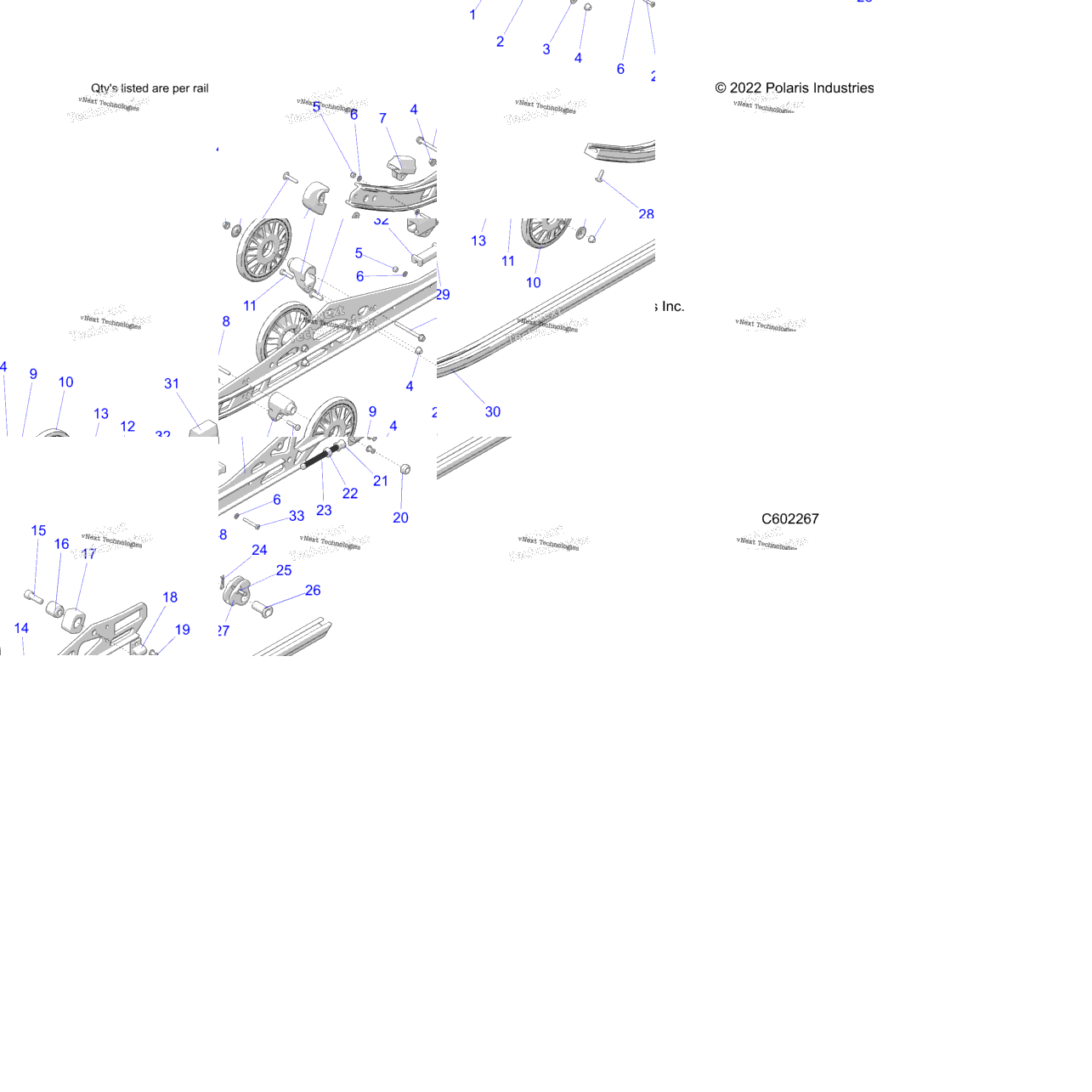 Suspension, Rail Beam Lh/Rh