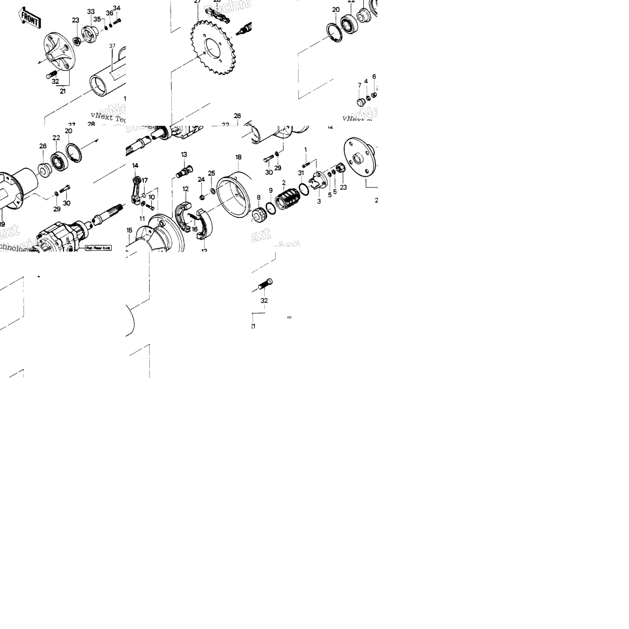 Rear Hub/Brake/Chain
