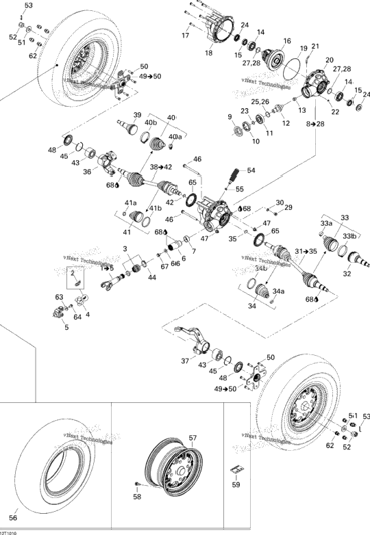 Drive System, Front 500 Efi