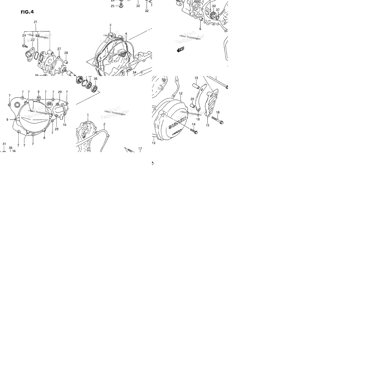 Crankcase Cover- Water Pump