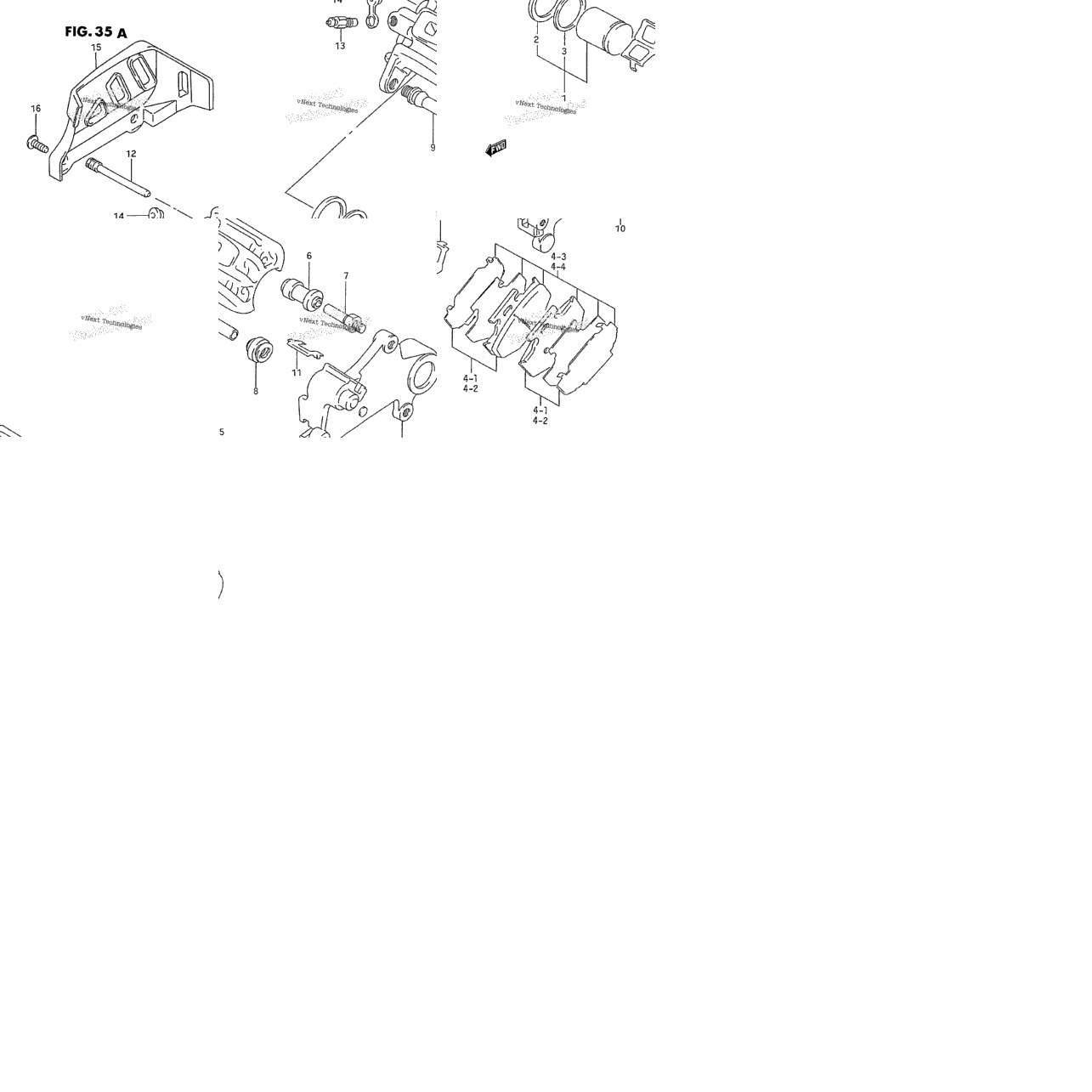 Rear Caliper (Model P/R)