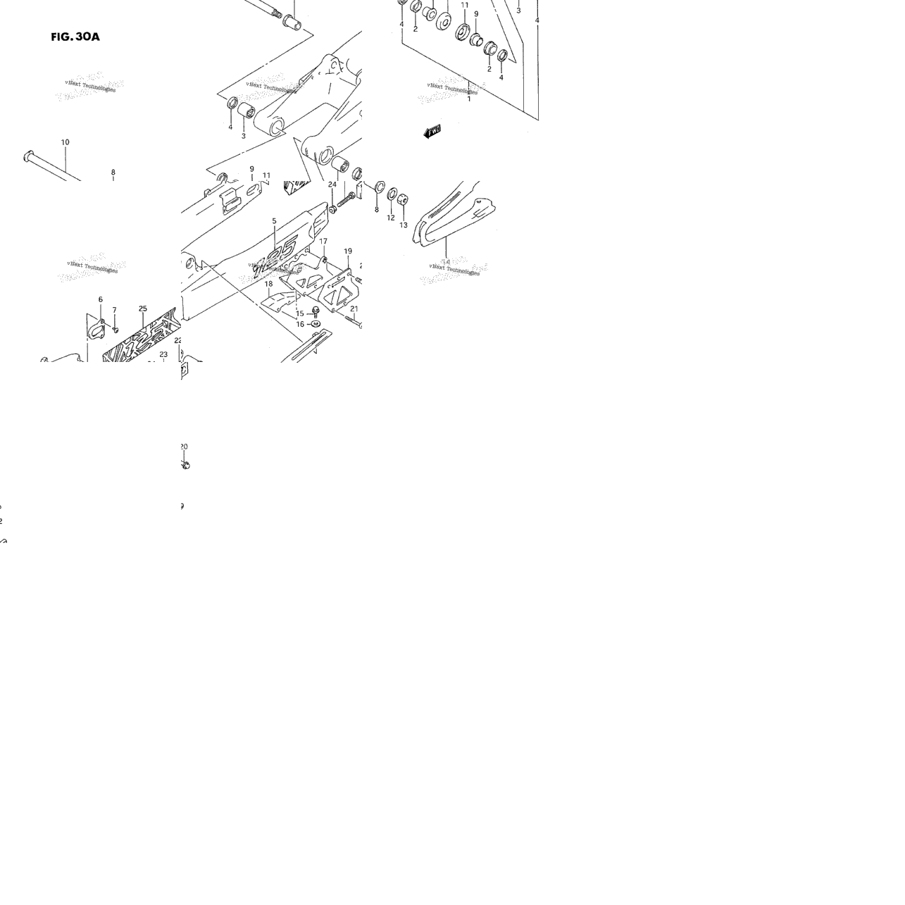 Rear Swinging Arm (Model P/R/S)