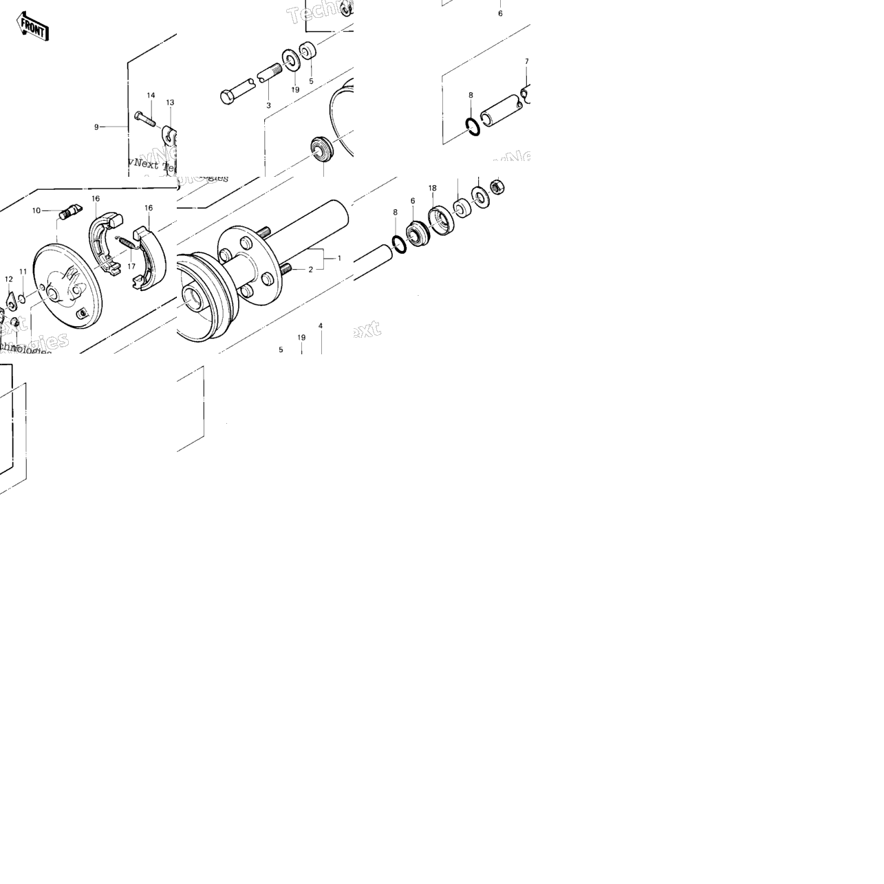 Front Hub/Brake ('83 Klt200-C1)