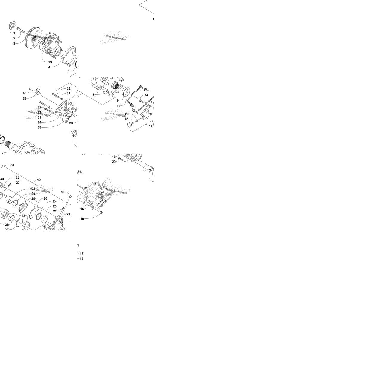 Drive Train Shaft And Brake Assemblies