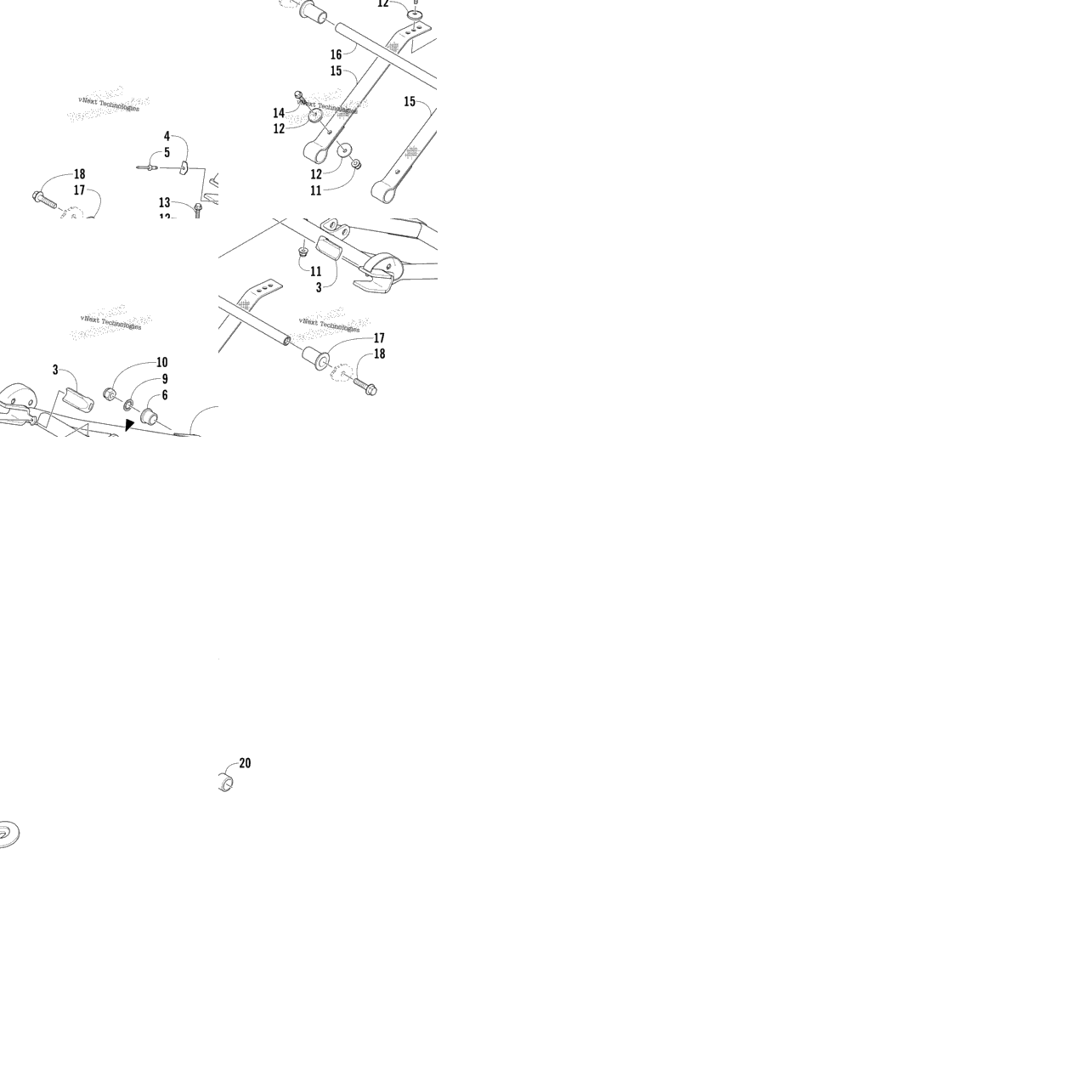 Rear Suspension Front Arm Assembly
