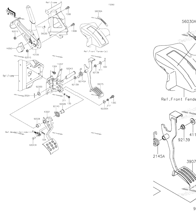 Brake Pedal/Throttle Lever