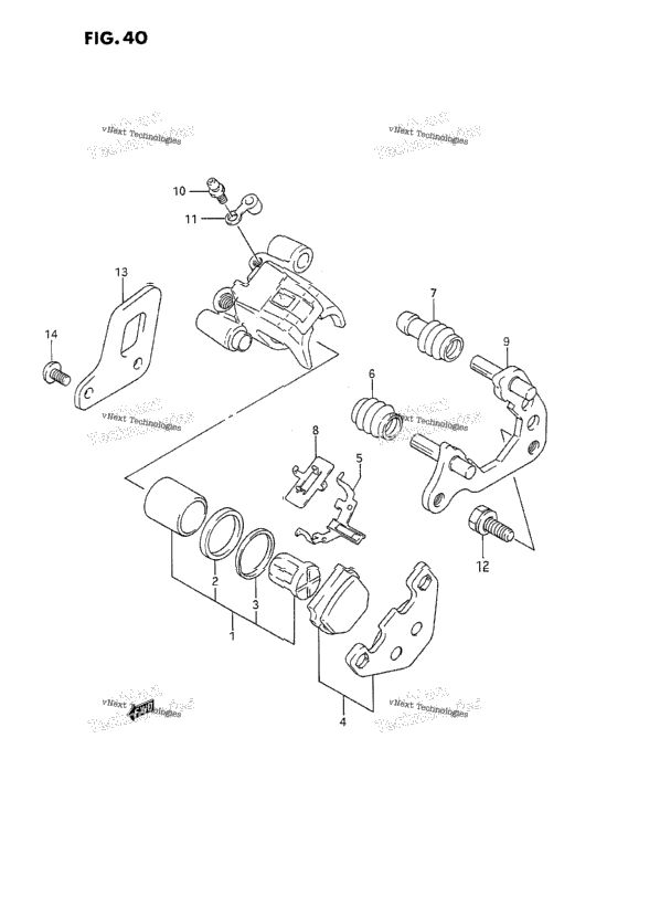 Rear Calipers (Model L/M/N/P/R/S)
