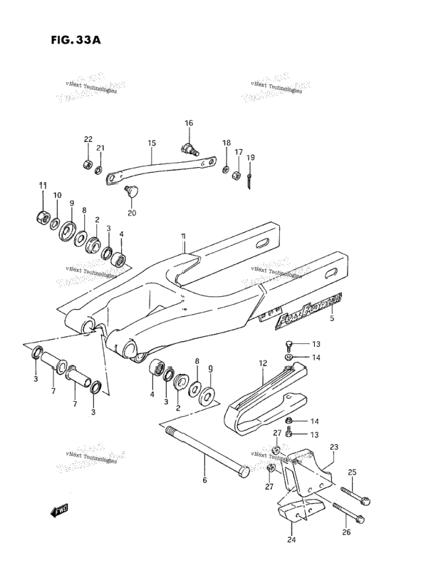 Rear Swinging Arm (Model K)