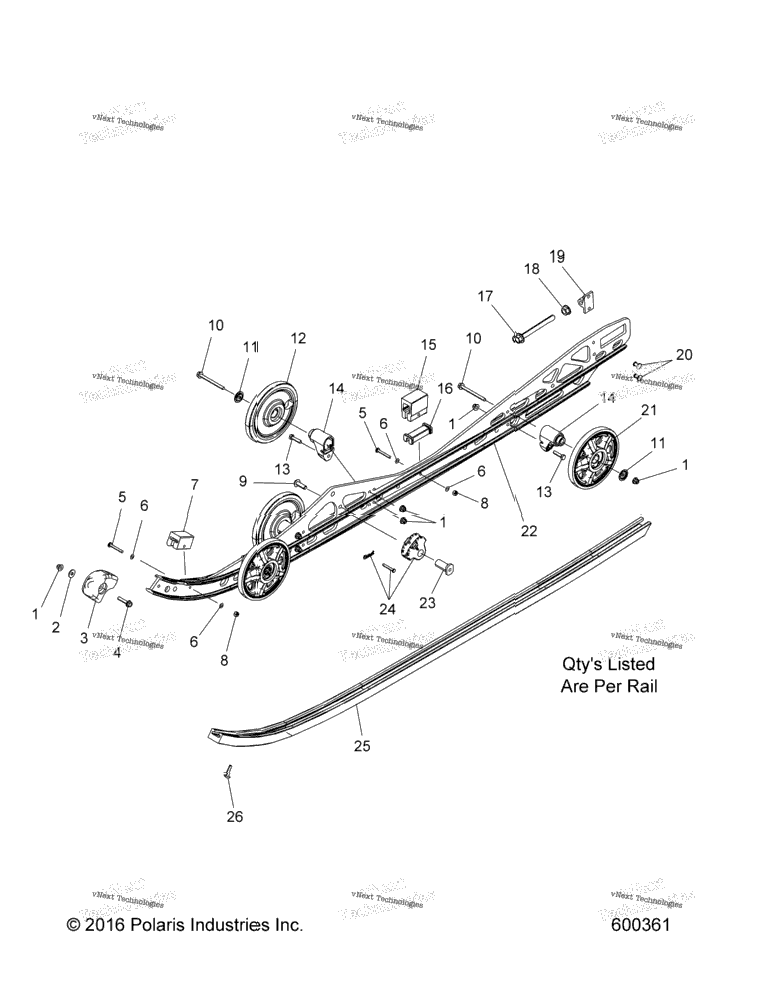 Suspension, Rail, Lh/Rh