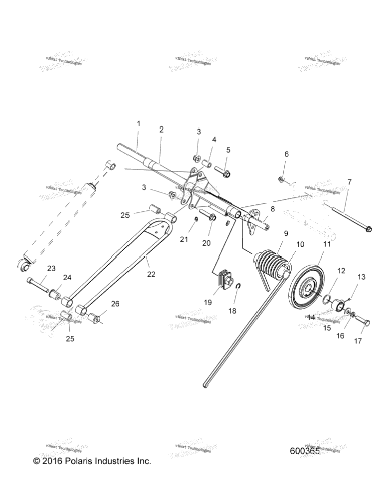 Suspension, Torque Arm, Rear