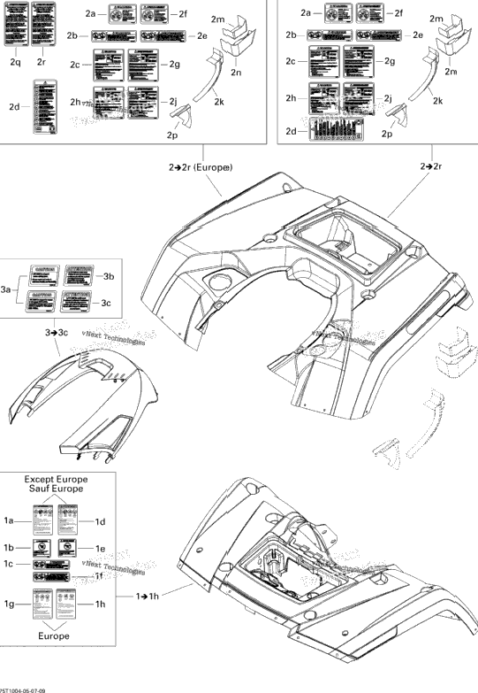 Fender And Central Panel Kit 800R Efi