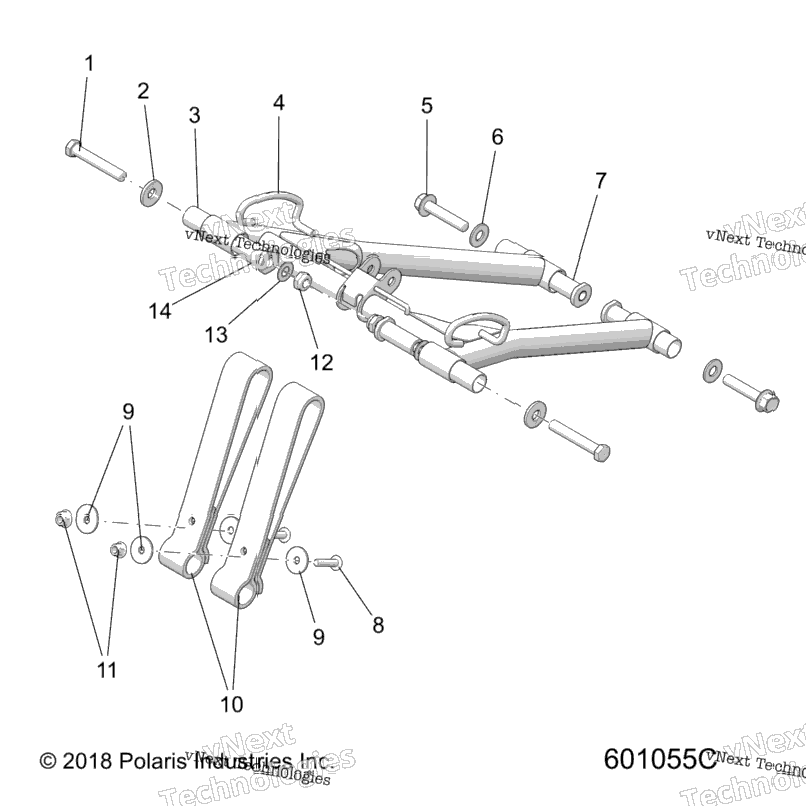 Suspension, Torque Arm, Front