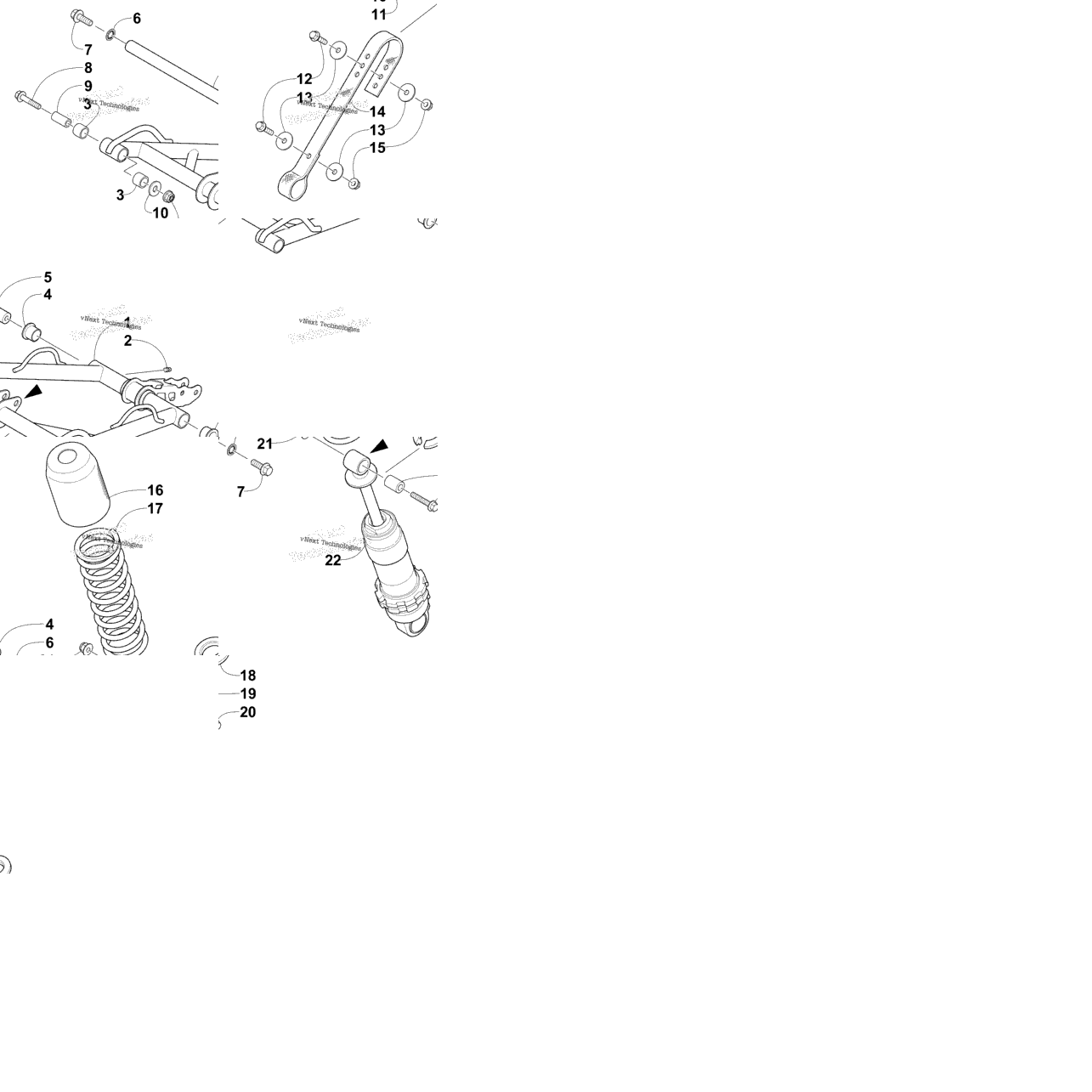Rear Suspension Front Arm Assembly