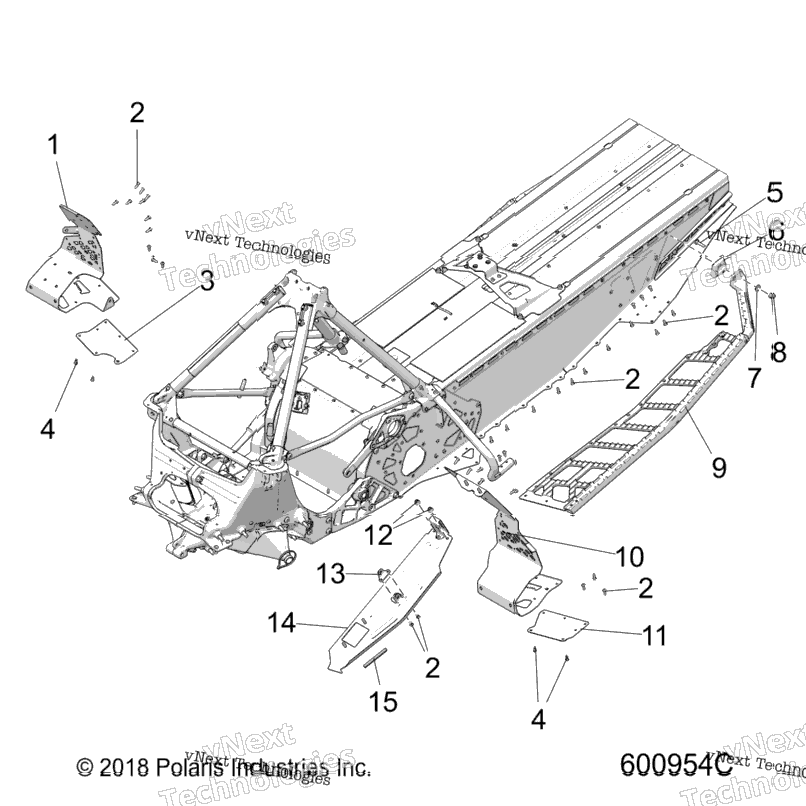 Chassis, Clutch Guard/Footrests/Running Boards