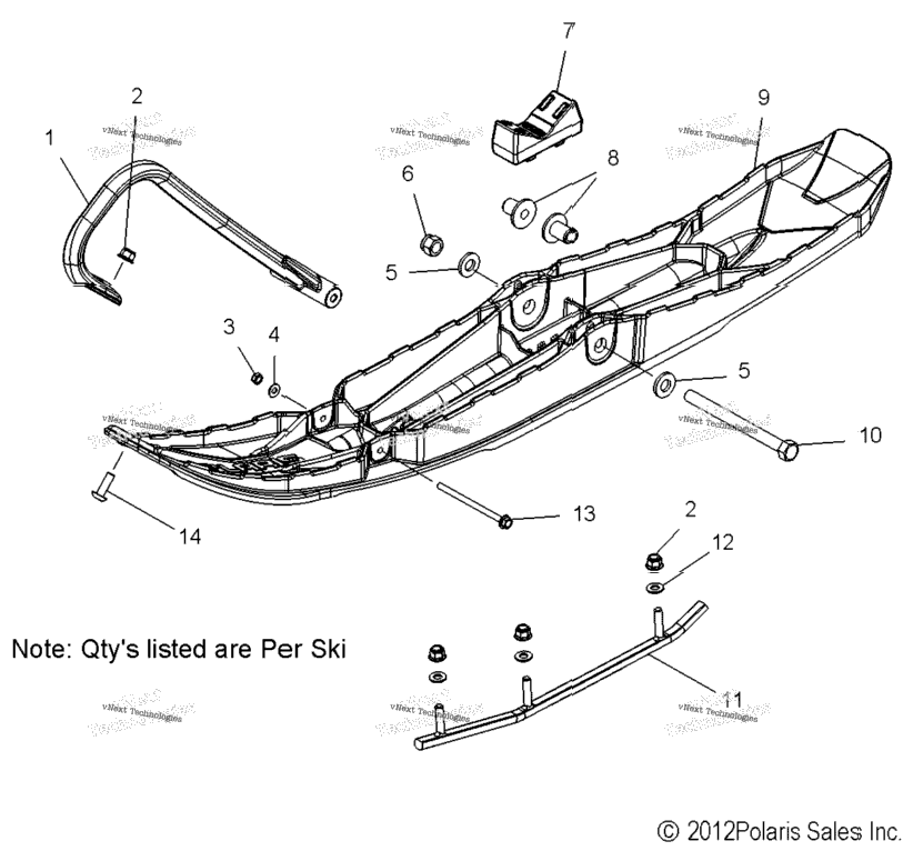 Steering, Ski Asm