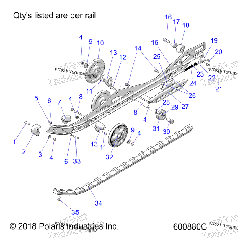 Suspension, Rail, Lh/Rh
