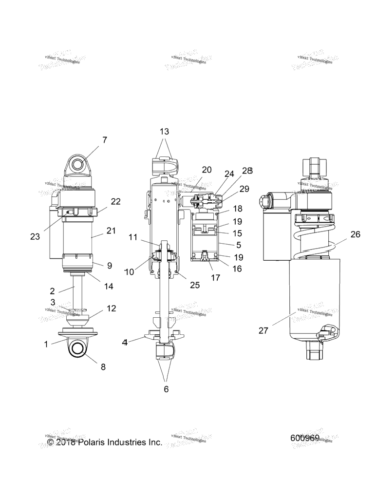 Suspension, Shock, Front Track (600969)