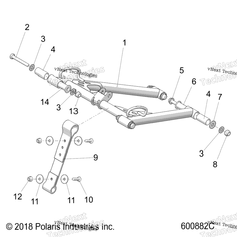Suspension, Torque Arm, Front