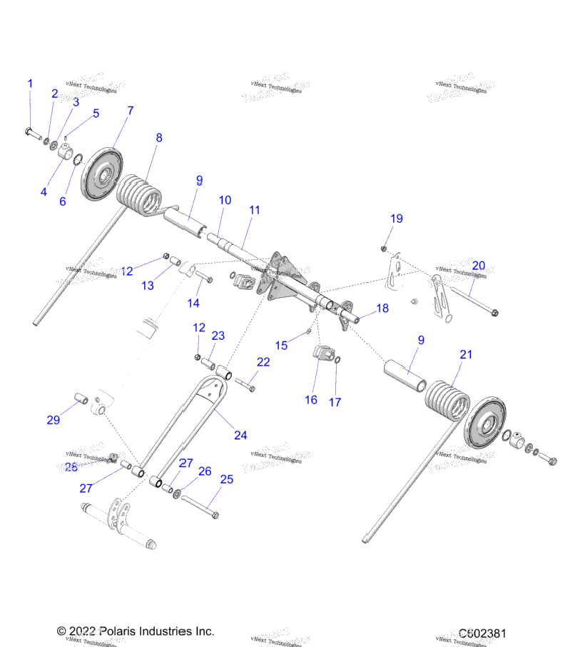 Suspension, Torque Arm, Rear