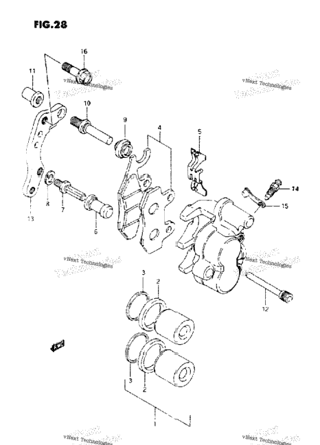 Front Caliper (Model N/P/R)