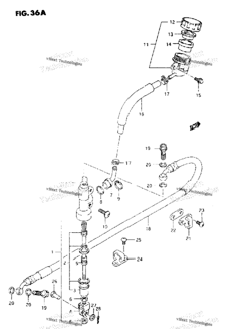 Rear Master Cylinder (Model P/R/S)