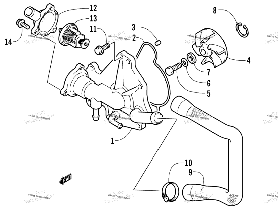 Water Pump And Thermostat