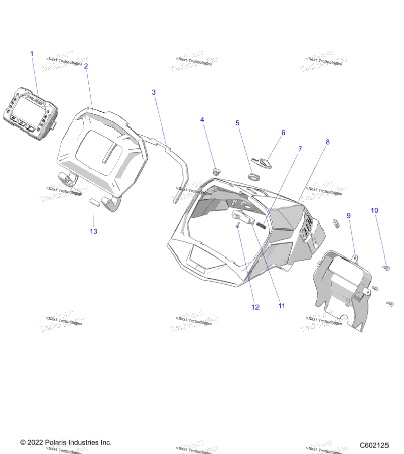 Body, Hood Cap Asm., Std. Gauge