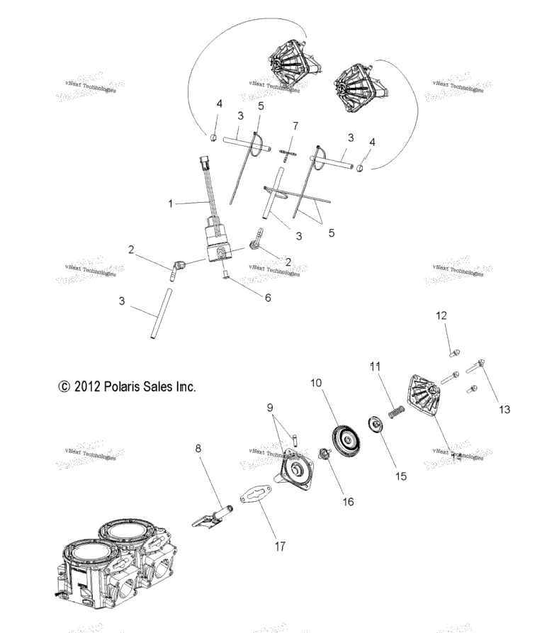 Engine, Exhaust Valves & Solenoid