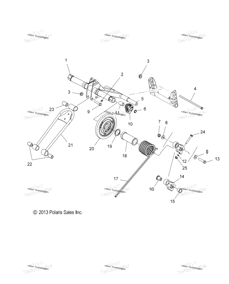 Suspension, Torque Arm, Rear