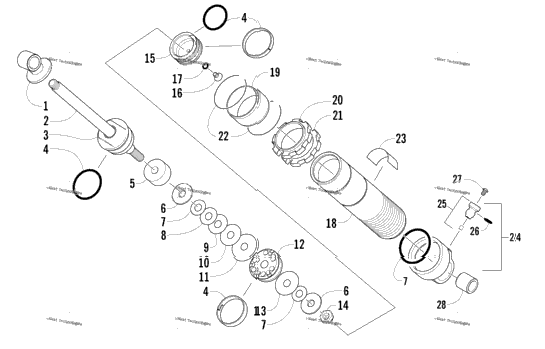 Rear Suspension Front Arm Shock Absorber