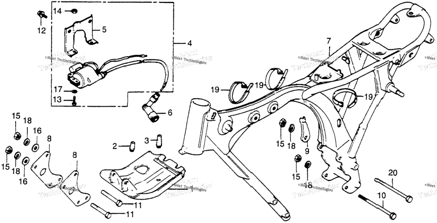 Frame + Ignition Coil