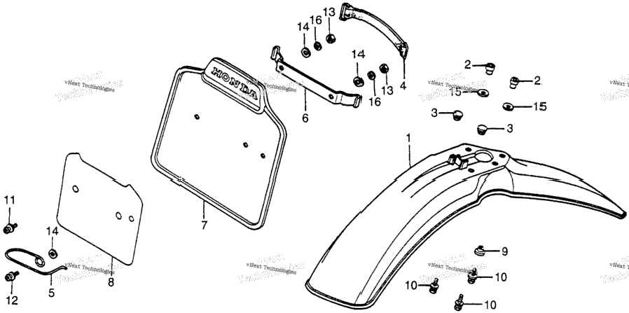 Front Fender + Front Numberplate 82