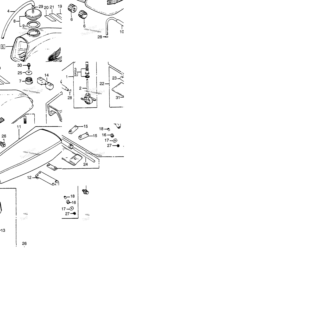 Tool Kit + Fuel Tank + Seat 81-82