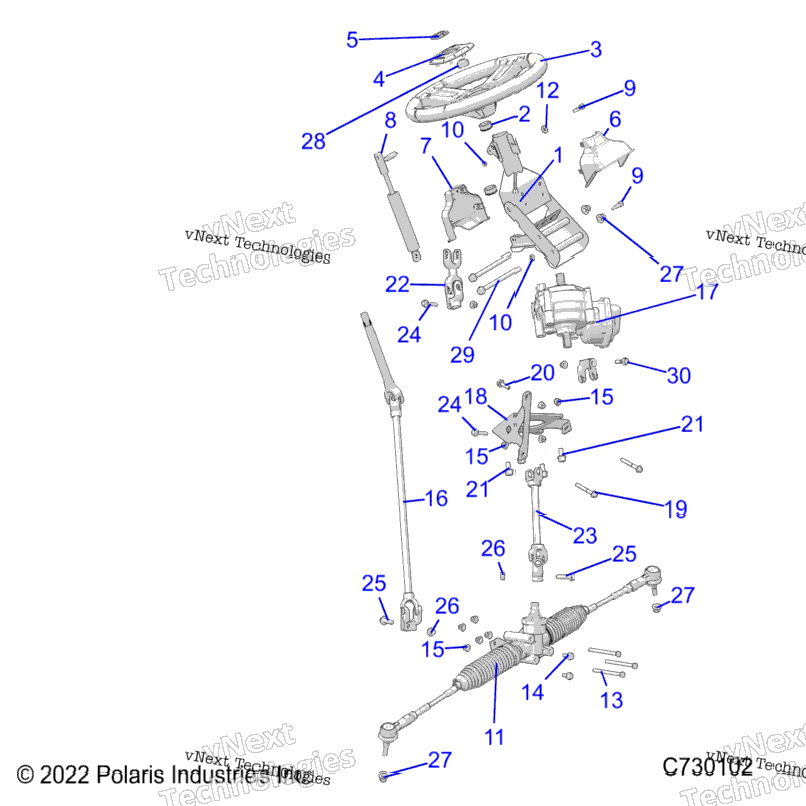 Steering, Steering Asm. R22m4a57b1/Eb5/B9