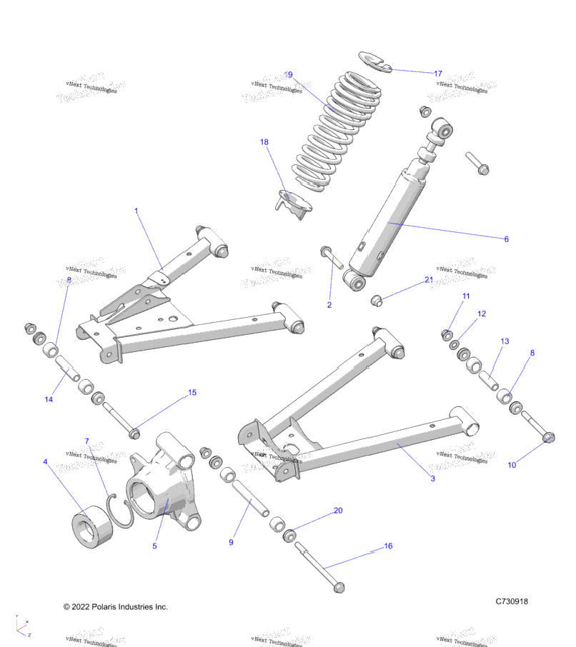 Suspension, Rear R22m4a57b1/Eb5/B9