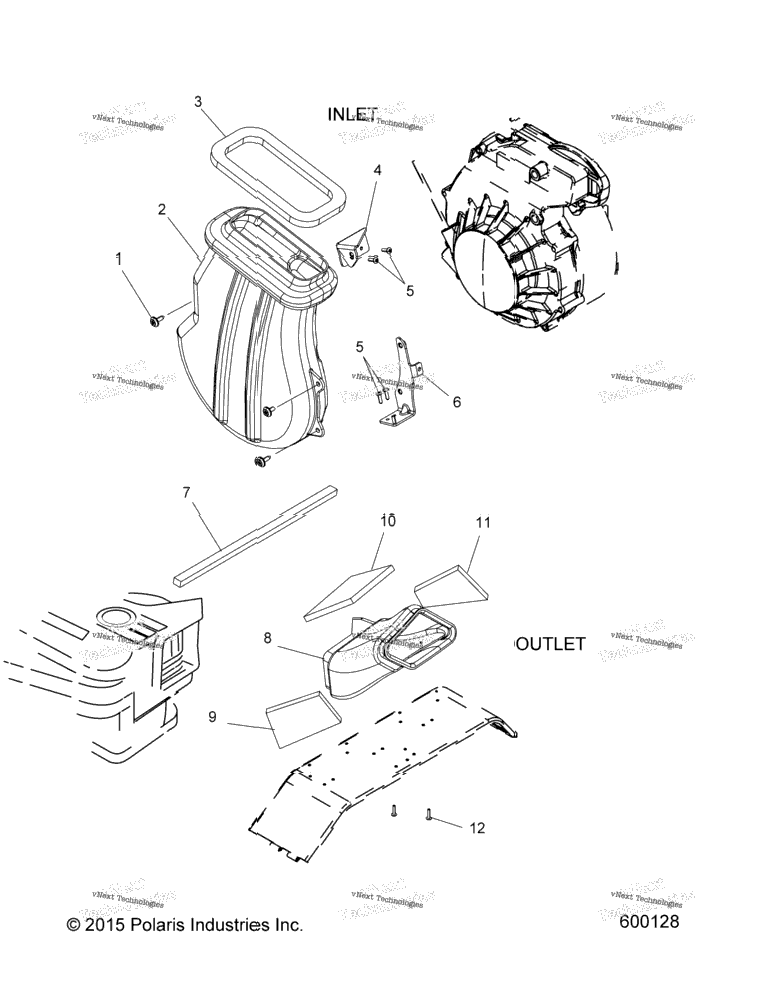 Engine, Air Inlet & Outlet Ducts