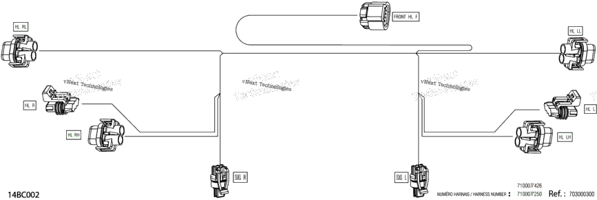 Electric - Front Wiring Harness - 710007426
