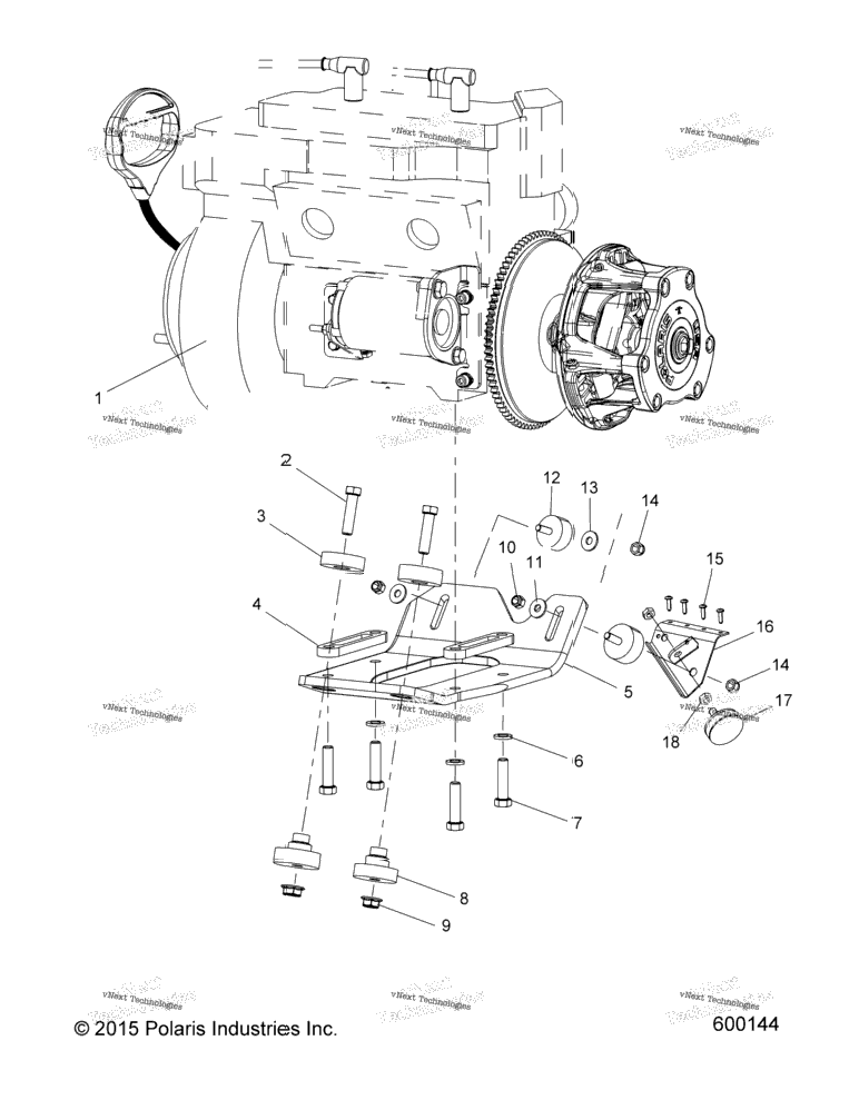 Engine, Mounting & Short Block