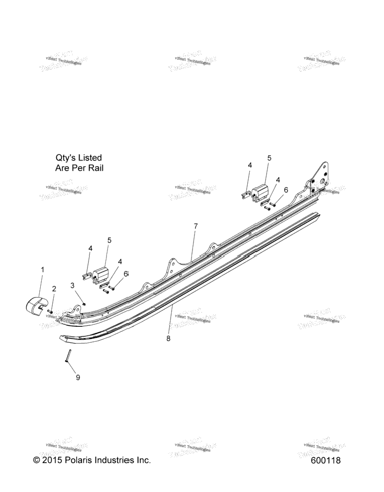 Suspension, Rail Asm