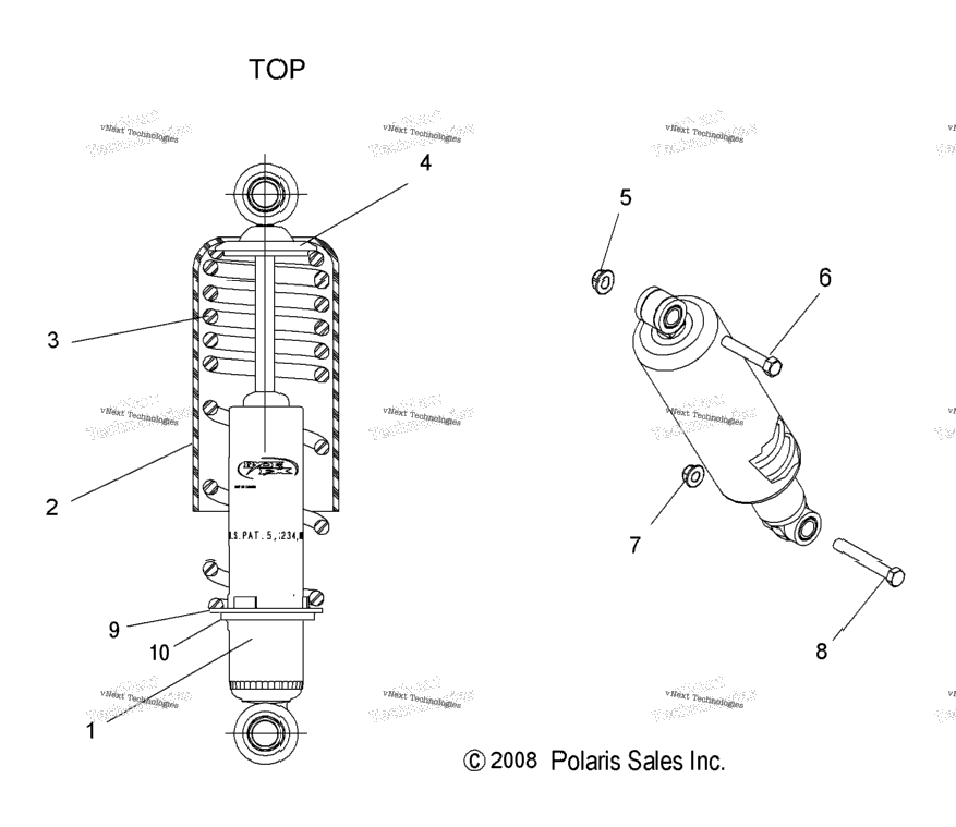Suspension, Shock, Front Track