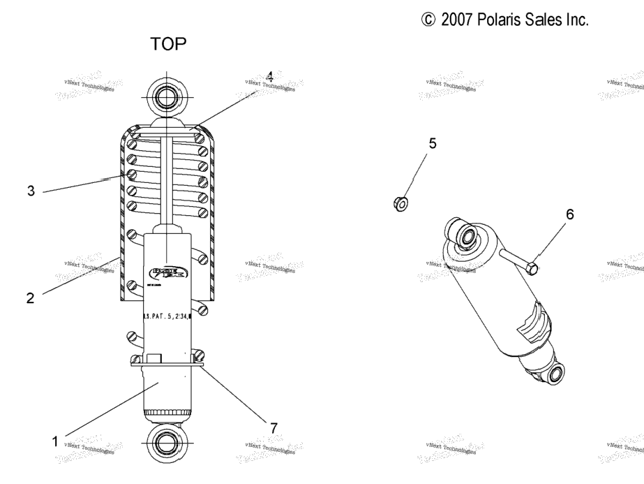 Suspension, Shock, Front Track (49Snowshockfront)