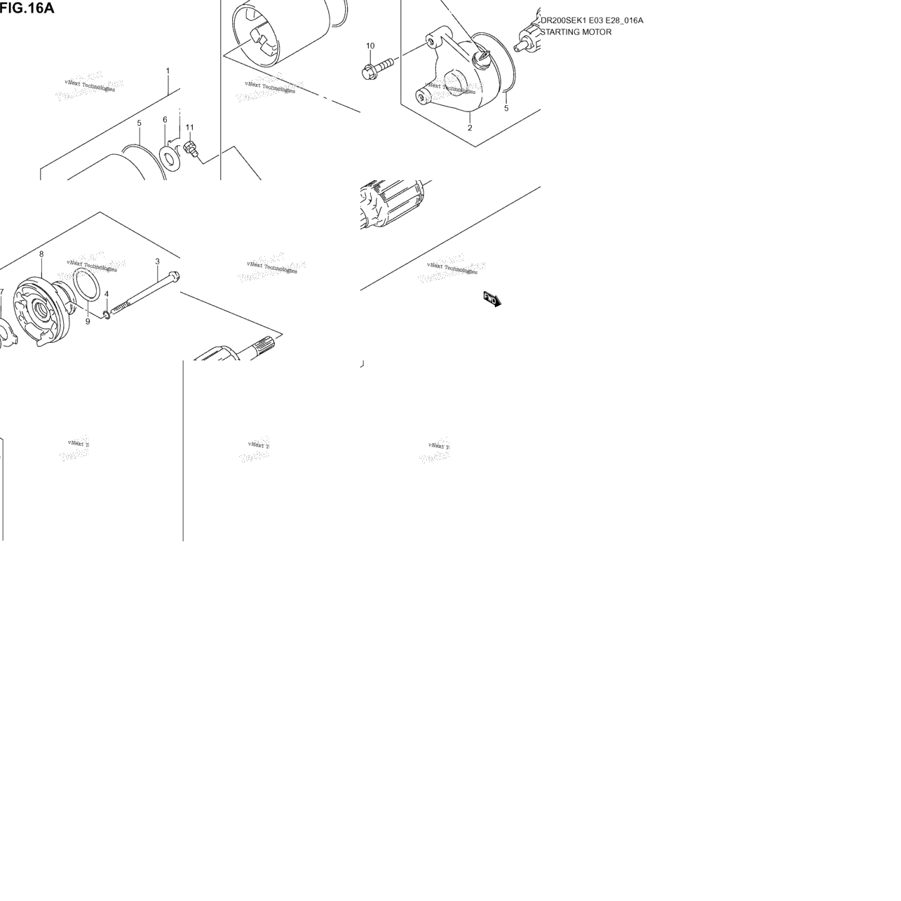 Starting Motor (Model K2/K3/K4/K5)
