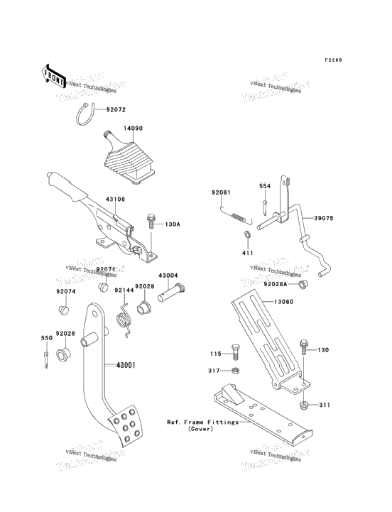 Brake Pedal/Throttle Lever