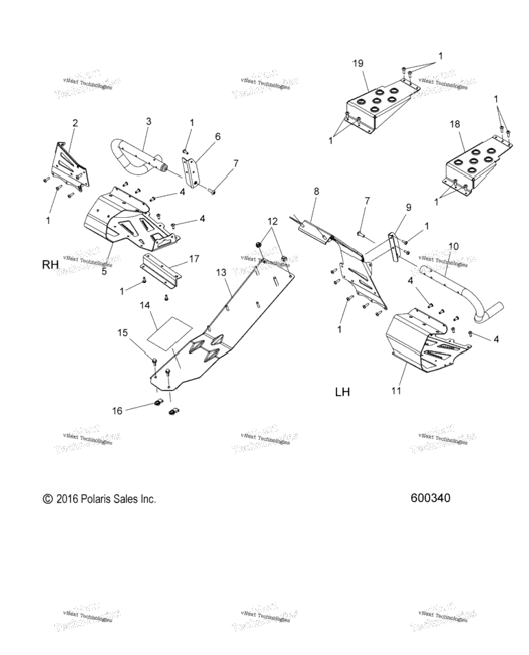 Chassis, Clutch Guard & Footrests All Options