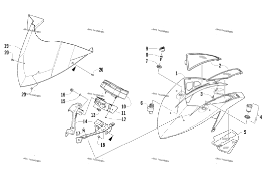 Windshield And Instruments Assemblies