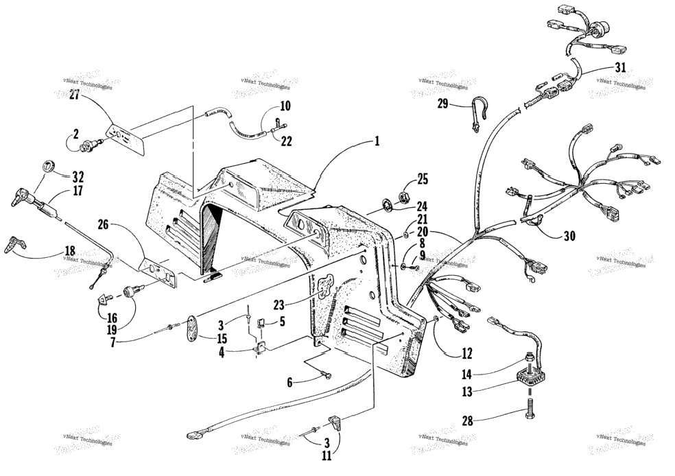 Console, Switches, And Wiring Assemblies