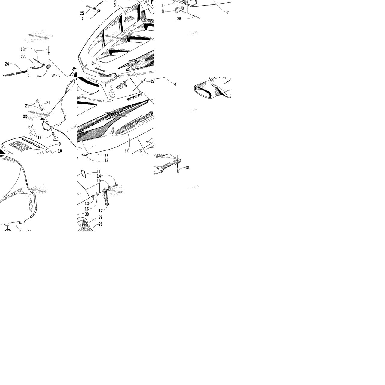 Hood And Windshield Assembly