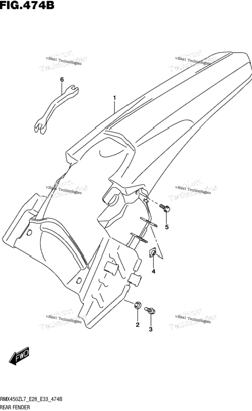 Rear Fender (Rmx450zl7 E33)